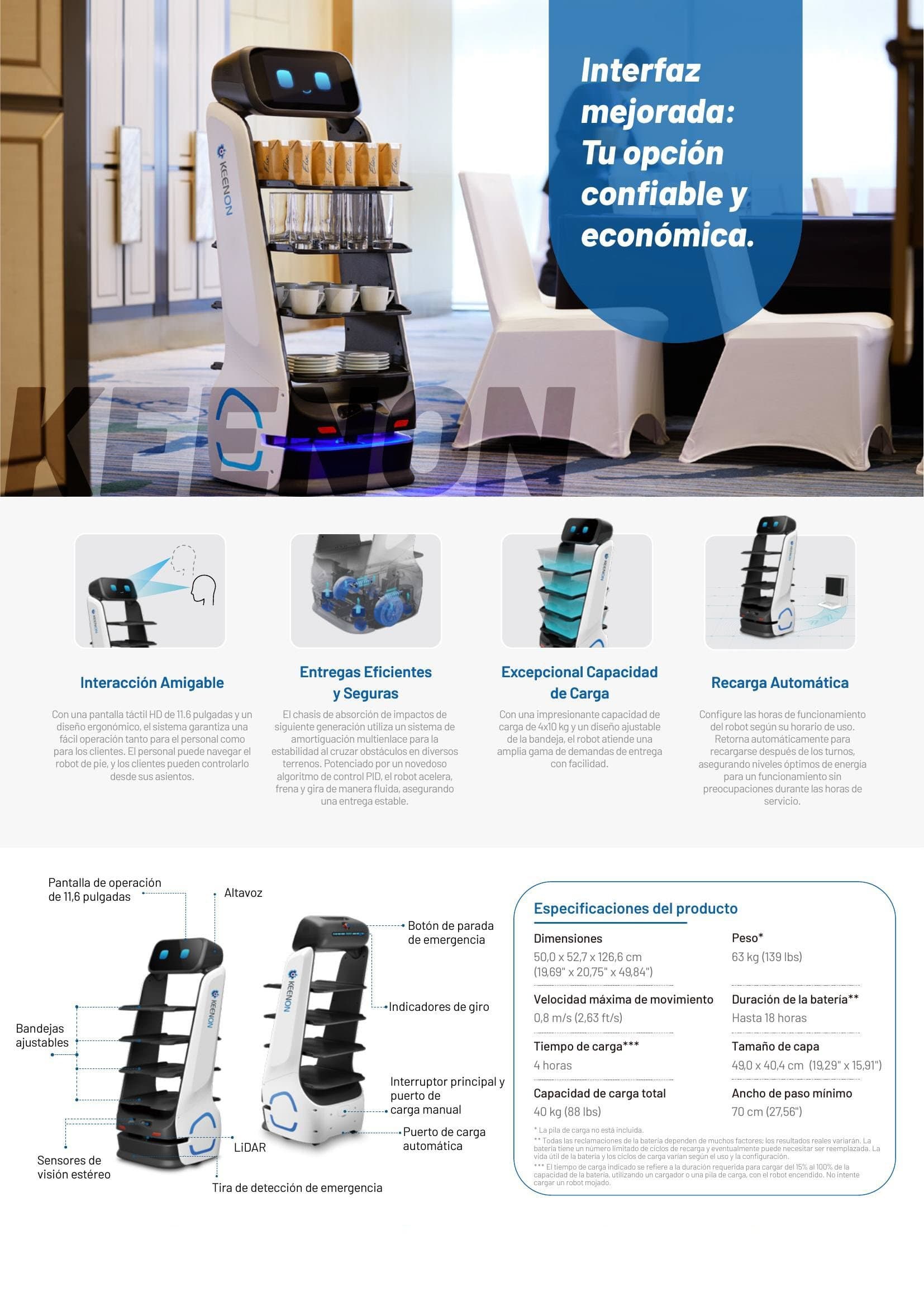 KEENON T9LS Características